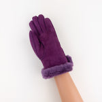 Gala Shearling Glove Suede Finish in Samurai - Big Bag NY