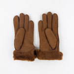 Gala Shearling Glove Suede Finish in Caramel - Big Bag NY