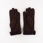 Gala Shearling Glove Suede Finish in Cappuccino - Big Bag NY