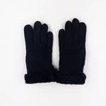 Gala Shearling Glove Suede Finish in Black - Big Bag NY