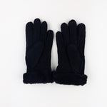 Gala Shearling Glove Suede Finish in Black - Big Bag NY