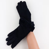 Gala Shearling Glove Suede Finish in Black - Big Bag NY