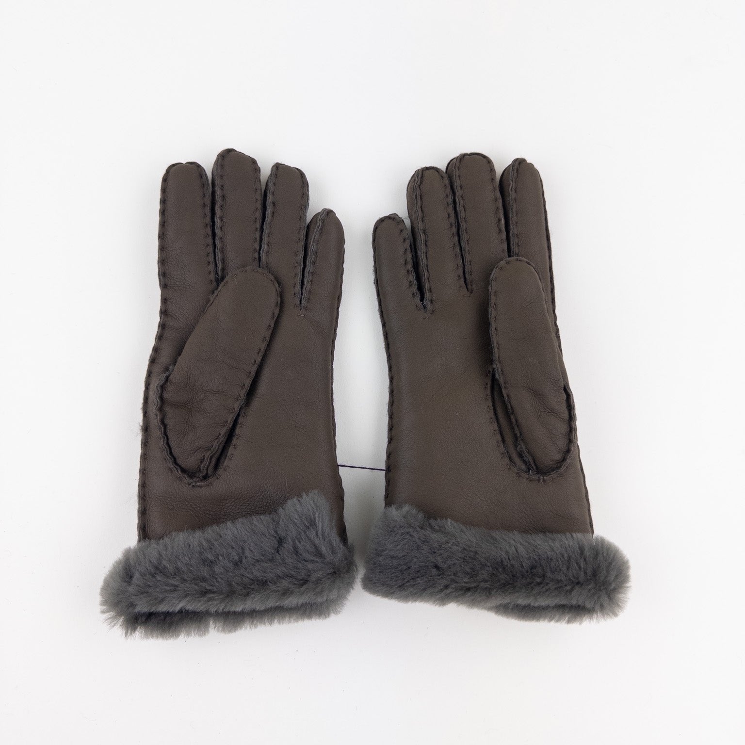 Gala Shearling Glove Leather Finish in Fango - Big Bag NY