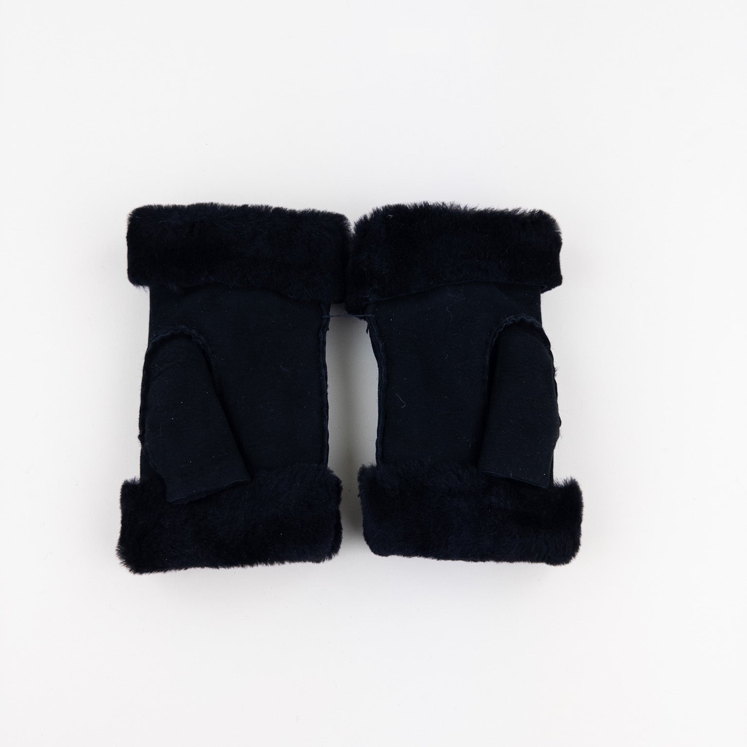 Gala Fingerless Shearling Glove in Black - Big Bag NY