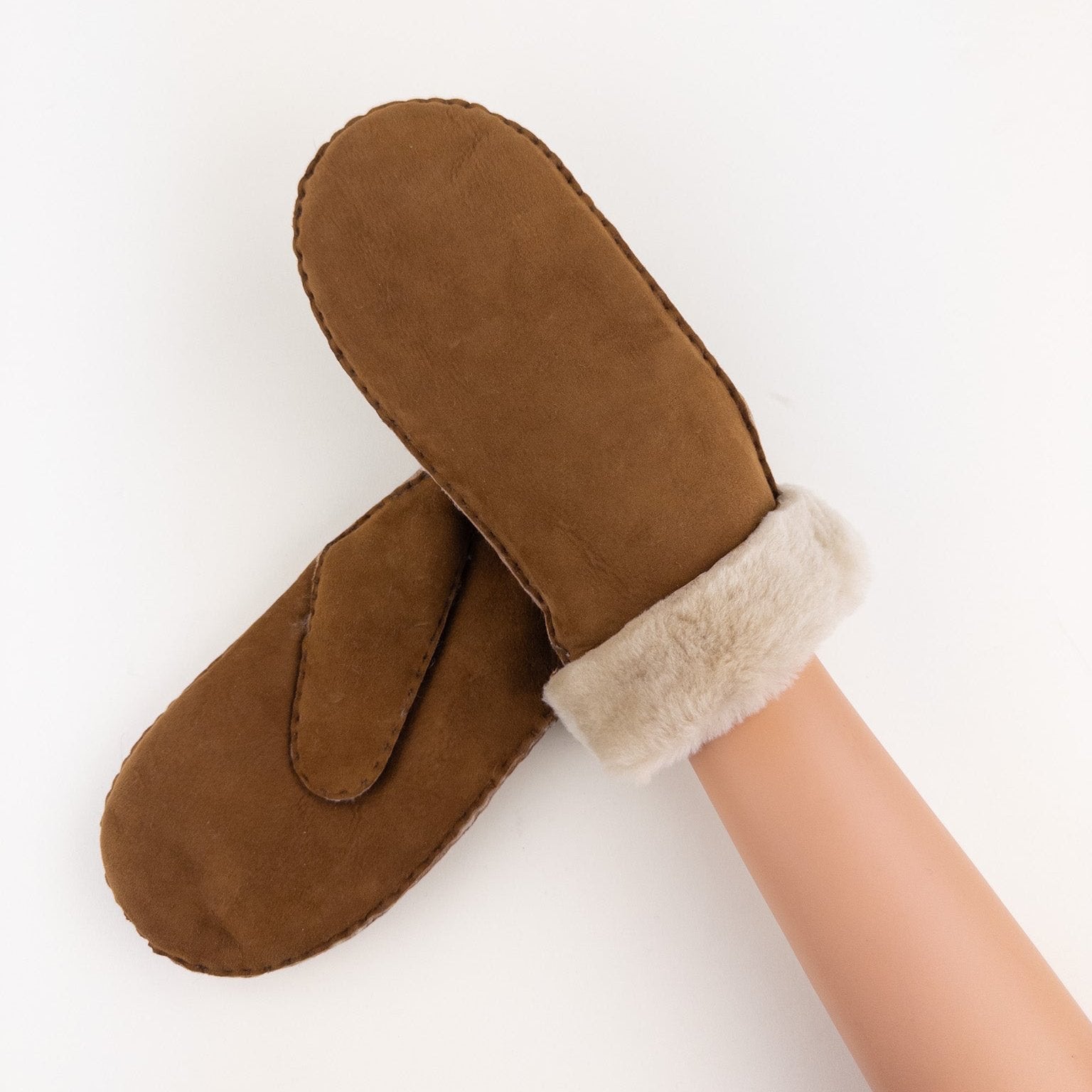 Gala Shearling Mitten in Tan - Big Bag NY