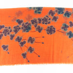 Jitni Floral Cashmere Scarf in Orange/Brown - Big Bag NY