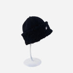 Angiolo Frasconi Wool Blend Hat with Jewel in Black - Big Bag NY