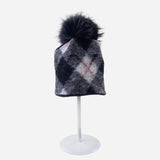 Angiolo Frasconi Tartan Hat with Pom Pom in Pink - Big Bag NY