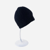 Angiolo Frasconi Angora and Wool Blend Black Beanie - Big Bag NY