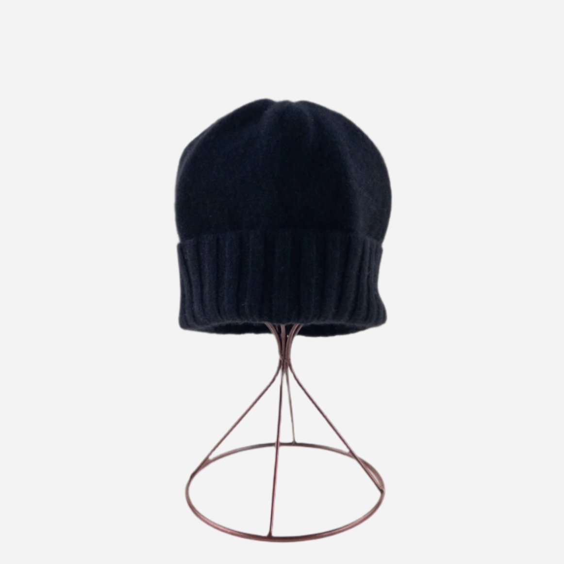 Angiolo Frasconi Cashmere Beanie in Black - Big Bag NY