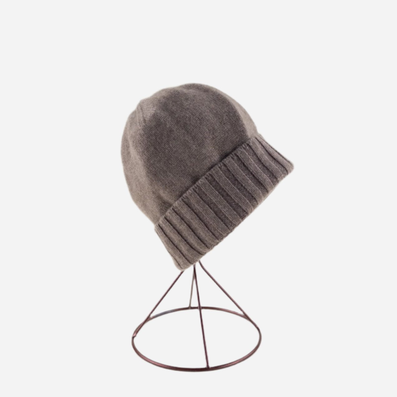 Angiolo Frasconi Cashmere Beanie in Taupe - Big Bag NY