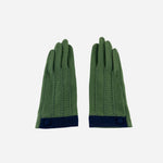 Green L'Apero DIJON Contrast Trim Gloves - Big Bag NY