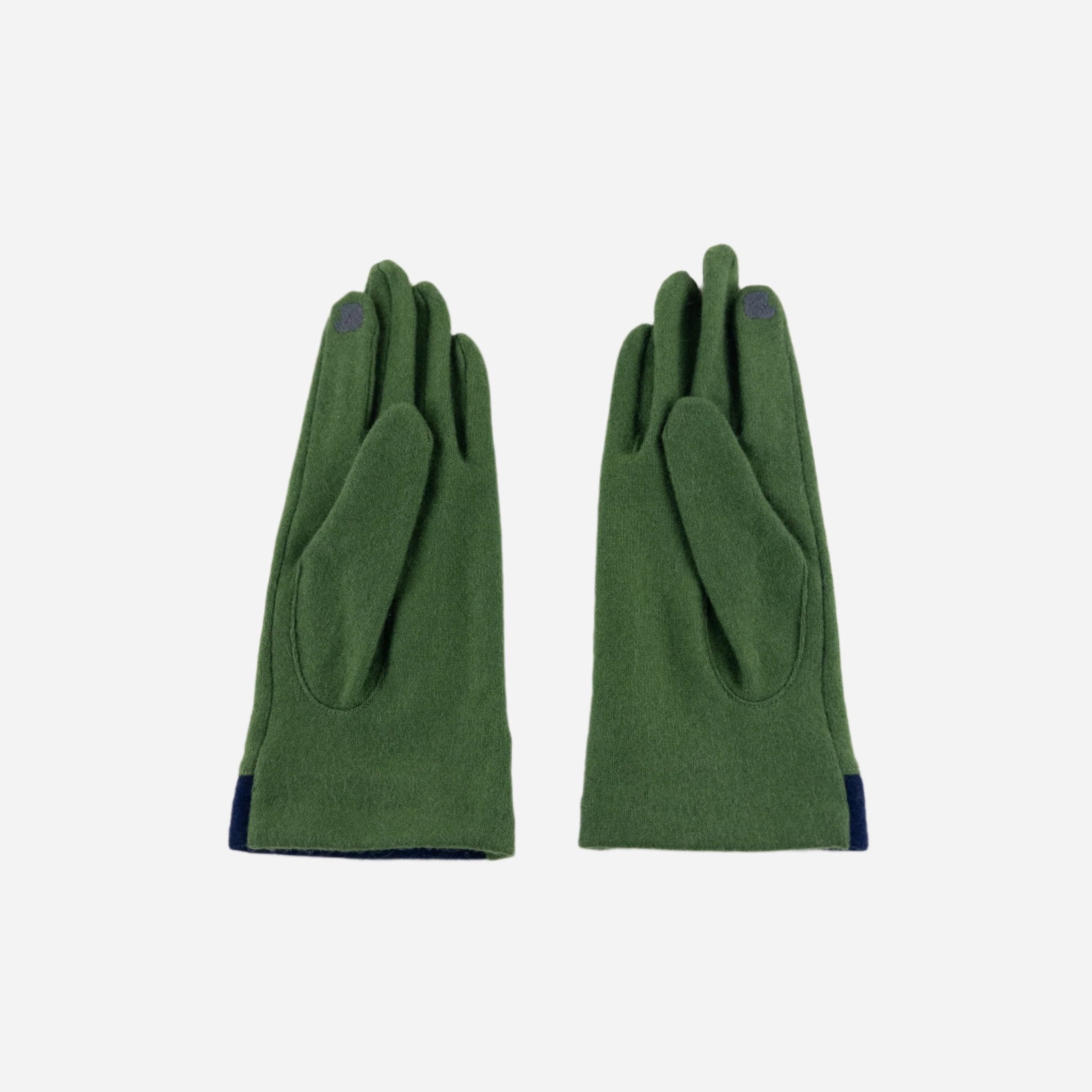 Green L'Apero DIJON Contrast Trim Gloves - Big Bag NY