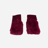 Wine L'Apero LES Fur Cuff Mittens - Big Bag NY