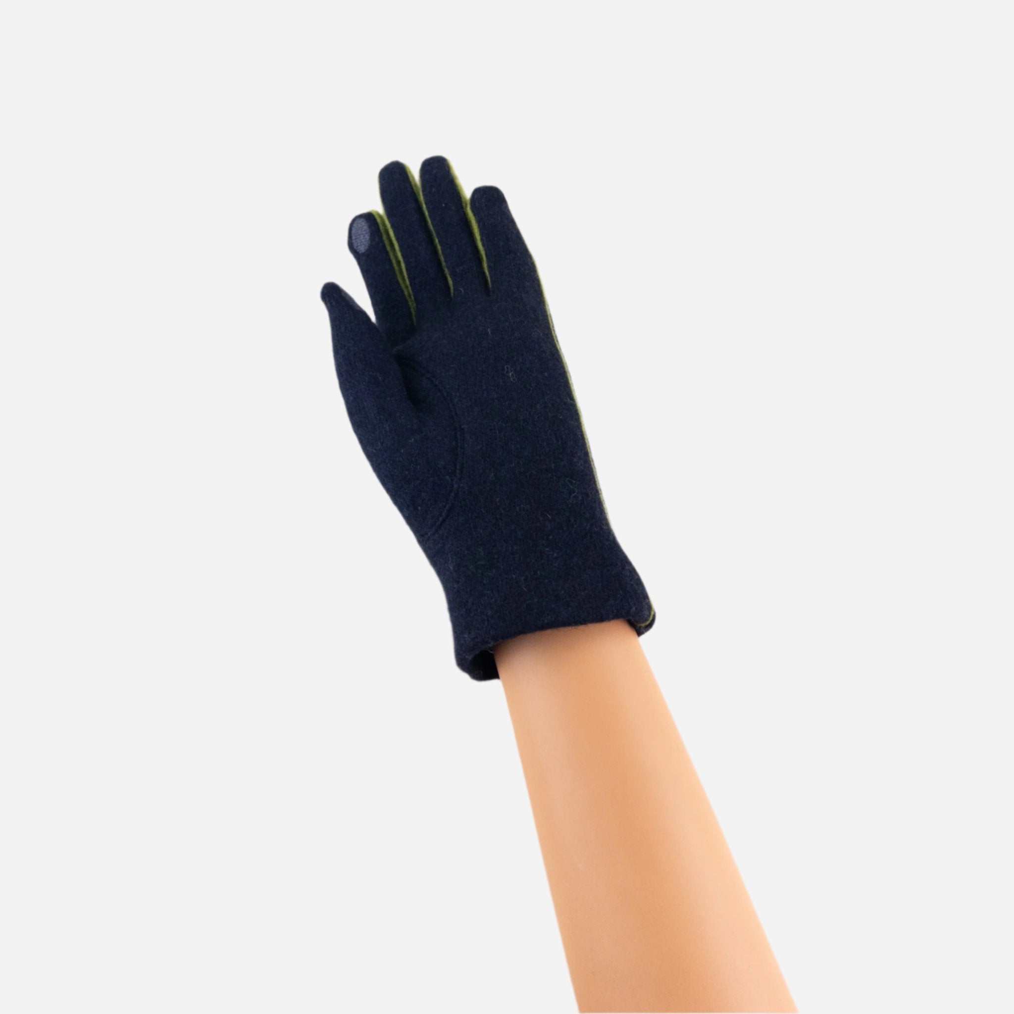 Navy L'Apero LES Wool Blend Gloves- Big Bag NY