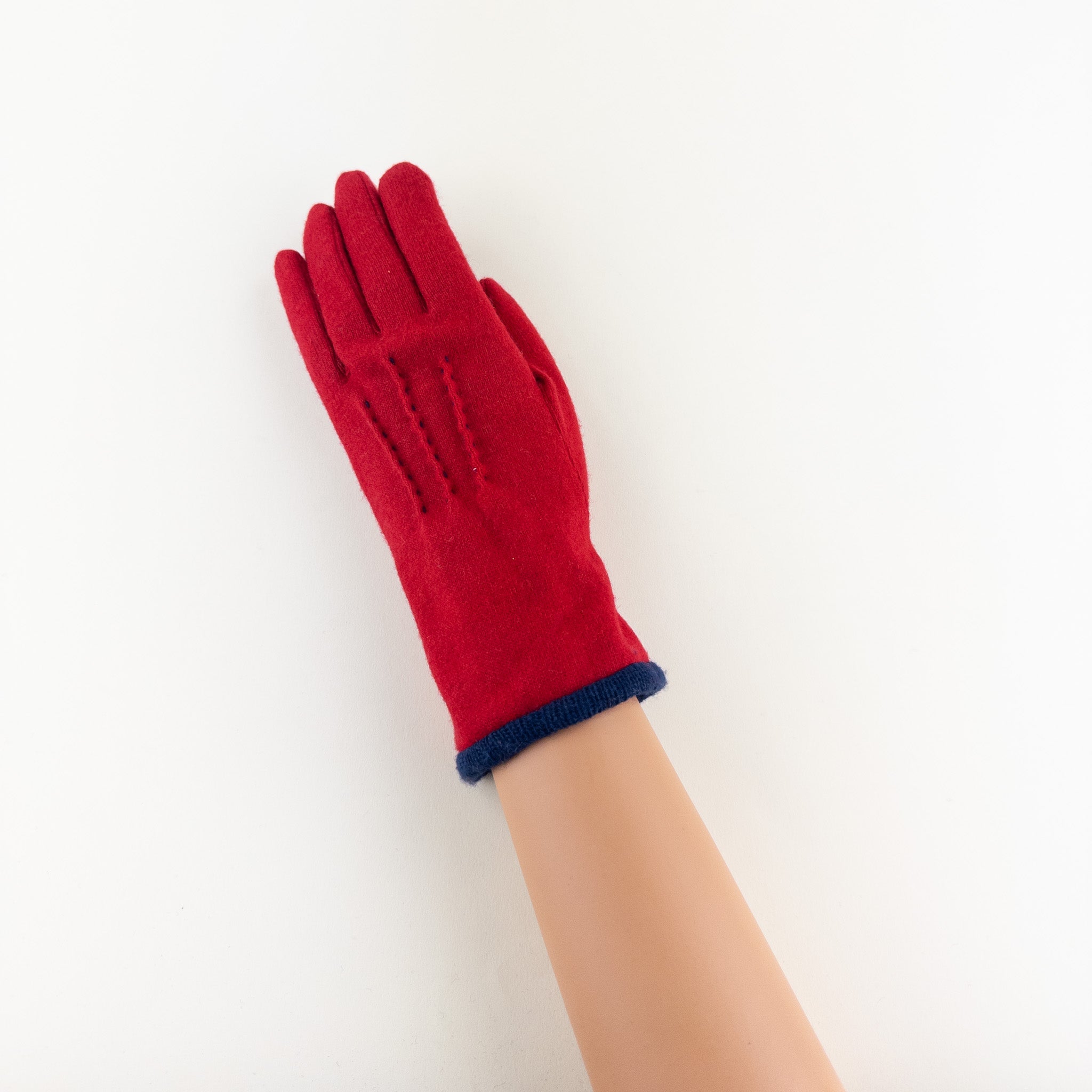 Red L'Apero TOI ET MOI Double Knit Gloves - Big Bag NY