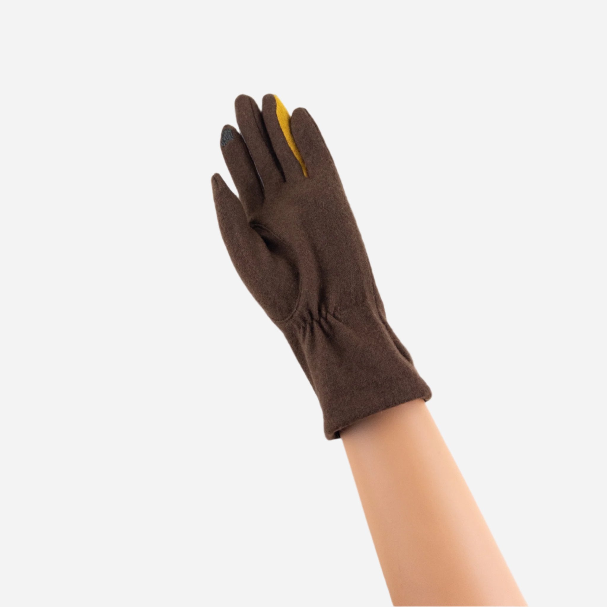 Brown L'Apero BOURGET Texting Gloves - Big Bag NY