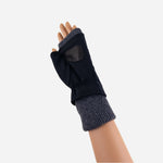 Black L'Apero ARGENTEUIL Fingerless Quilted Glove - Big Bag NY