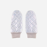 Silver L'Apero DAMIER Quilted Mittens - Big Bag NY