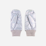 Silver L'Apero DAMIER Quilted Mittens - Big Bag NY