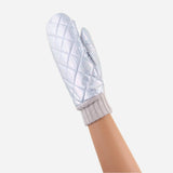 Silver L'Apero DAMIER Quilted Mittens - Big Bag NY