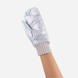 Silver L'Apero DAMIER Quilted Mittens - Big Bag NY