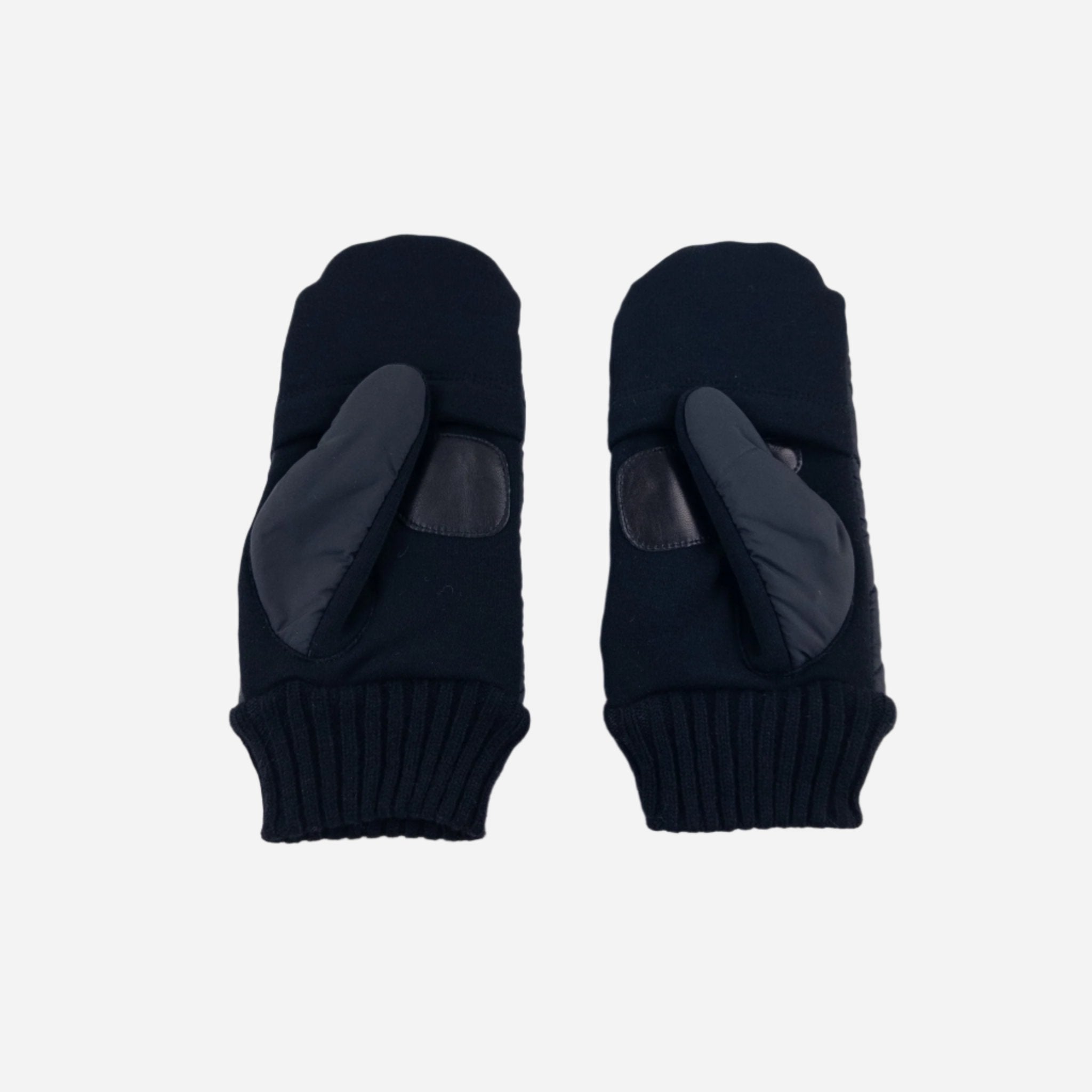 Black L'Apero VILLEURBANNE Zig Zag Quilted Mittens - Big Bag NY