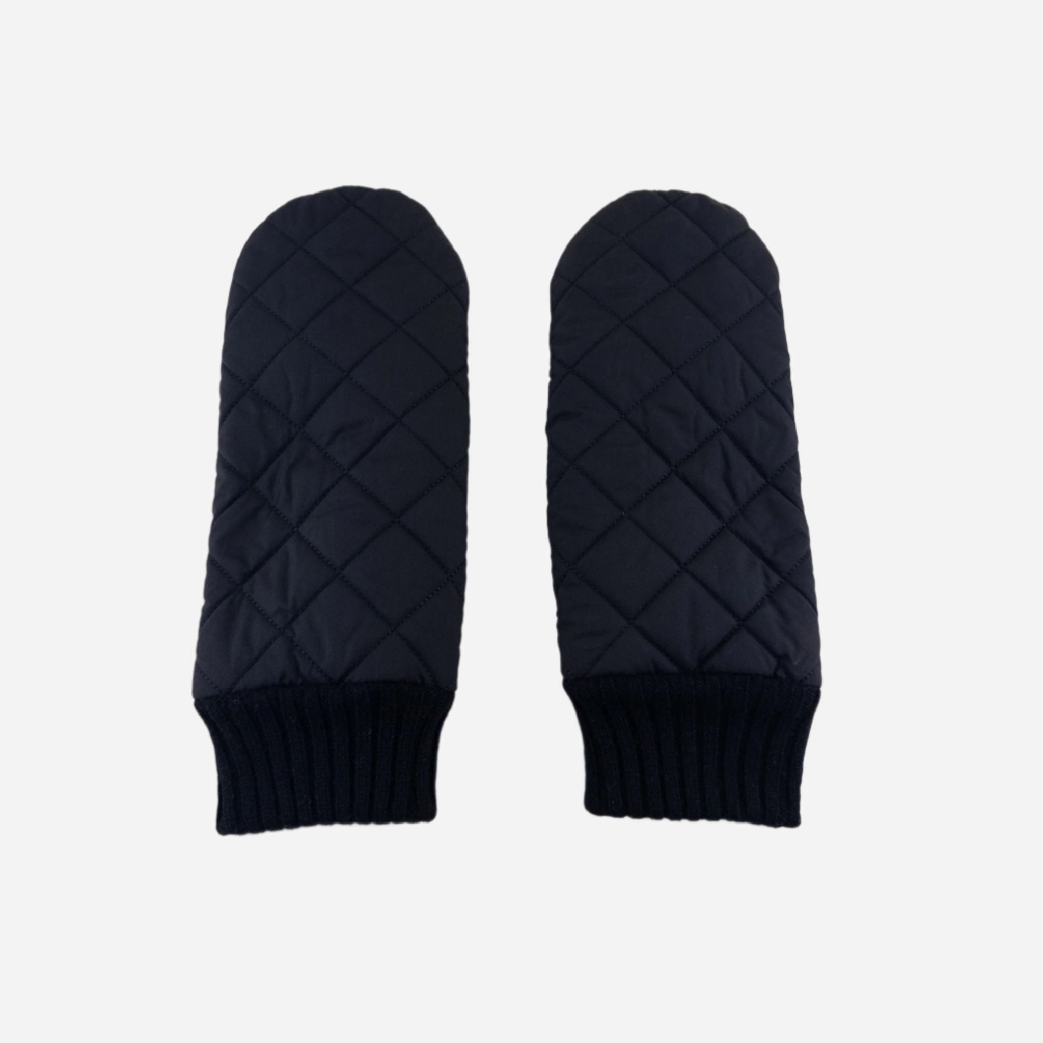 Black L'Apero DAMIER Quilted Mittens - Big Bag NY