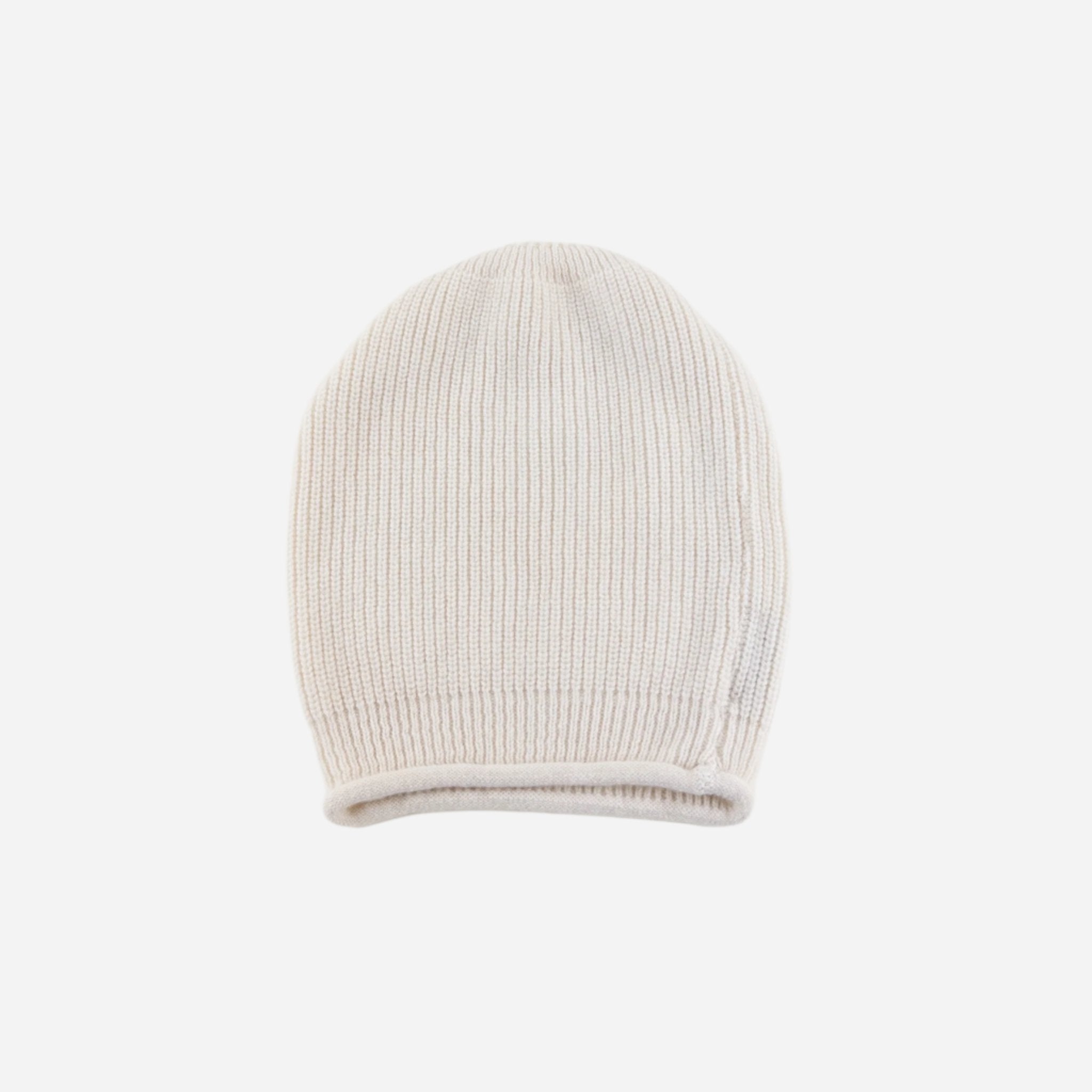 Cream Riviera Cashmere Puff Beanie - Big Bag NY