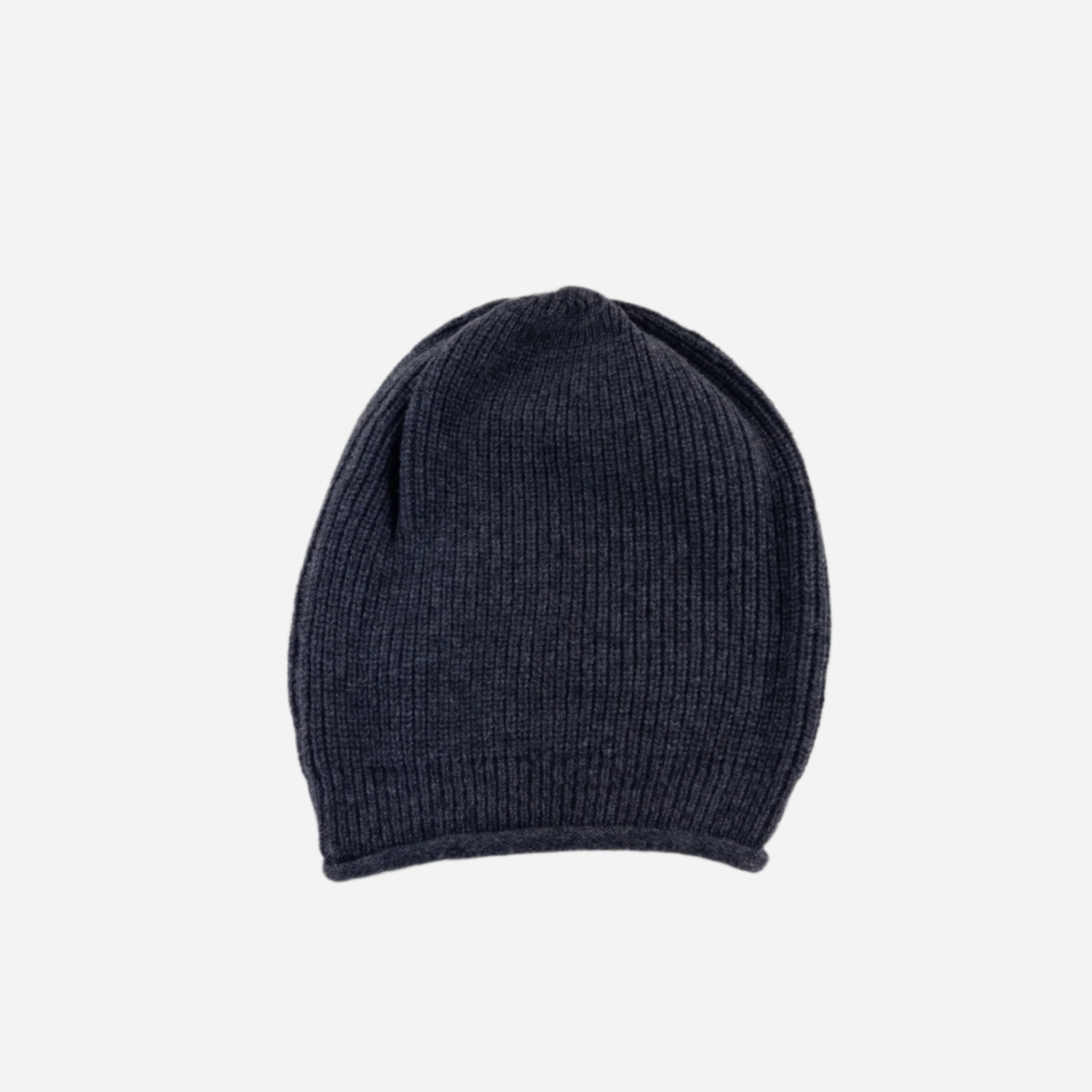 Charcoal Riviera Cashmere Puff Beanie - Big Bag NY