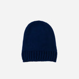 Navy Riviera Cashmere Floppy Beanie - Big Bag NY