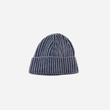 Grey Riviera Two-Tone Wide Ribbed Beanie - Big Bag NY