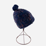 Ferruccio Vecchi Beanie with Metallic Pom Pom in Navy - Big Bag NY