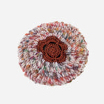 Orange Ferruccio Vecchi Metallic Floral Beret - Big Bag NY