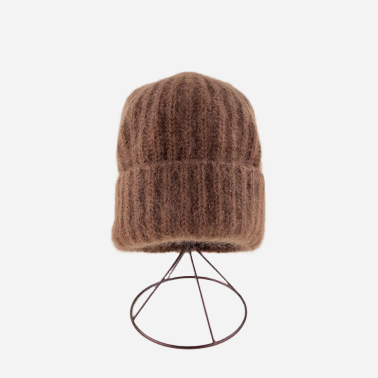 Cognac Ferruccio Vecchi Mohair Beanie - Big Bag NY