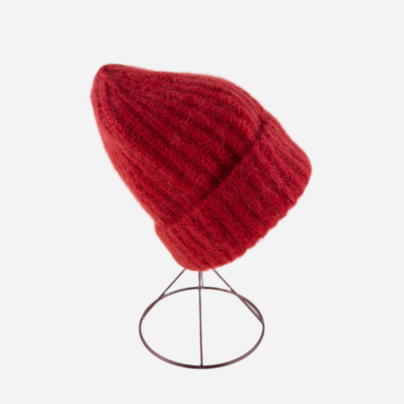 Red Ferruccio Vecchi Mohair Beanie - Big Bag NY