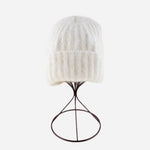 White Ferruccio Vecchi Mohair Beanie - Big Bag NY