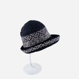 Black Ferruccio Vecchi Multi Texture Hat - Big Bag NY