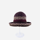 Burgundy Ferruccio Vecchi Multi Texture Hat - Big Bag NY