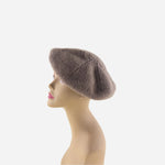 Brown Riviera Plain Cashmere Beret - Big Bag NY