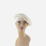 Cream Riviera Plain Cashmere Beret - Big Bag NY