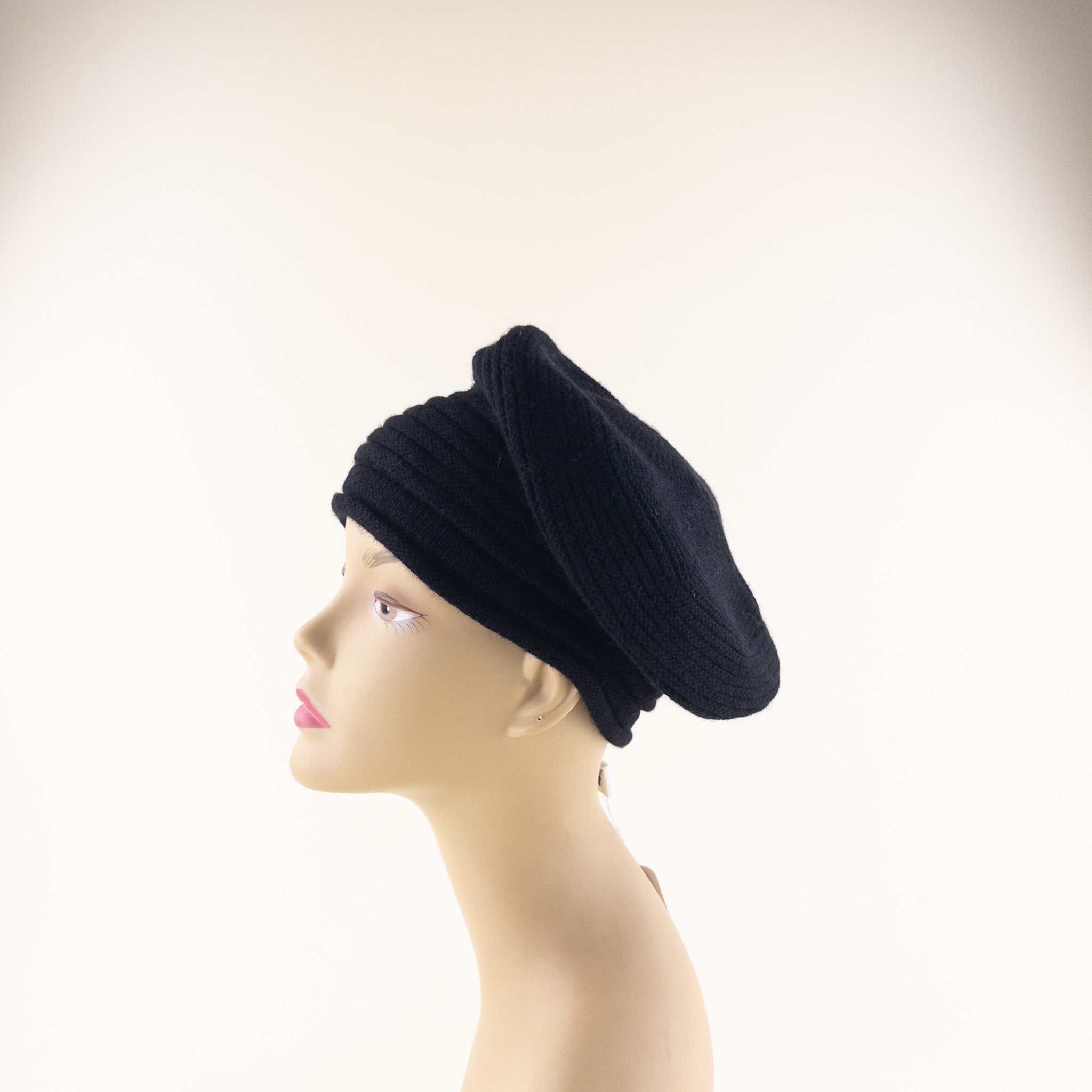 Cashmere Ribbed Beret