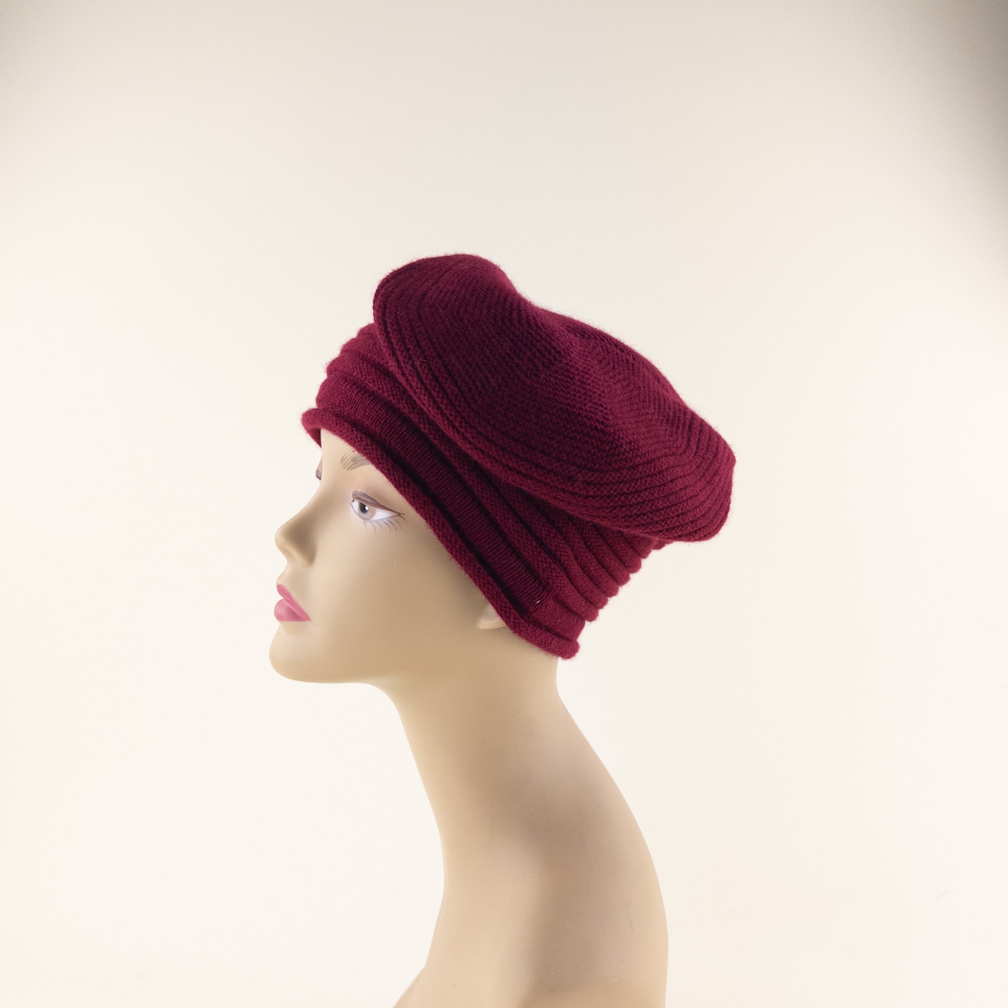 Cashmere Ribbed Beret