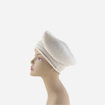 Riviera Cream Cashmere Ribbed Beret - Big Bag NY 