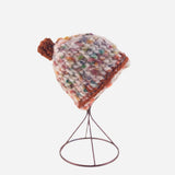 Ferruccio Vecchi Beanie with Metallic Pom Pom in Orange - Big Bag NY