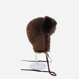 Mühlbauer Shearling Hunter Hat in Brown - Big Bag NY