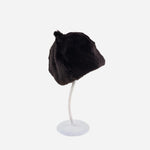 Dark Brown Mühlbauer Rabbit Fur Beanie - Big Bag NY