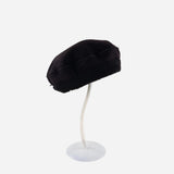 Black Mühlbauer Reversible Shearling Beret - Big Bag NY