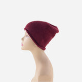 Burgundy Riviera Cashmere Cup Beanie - Big Bag NY