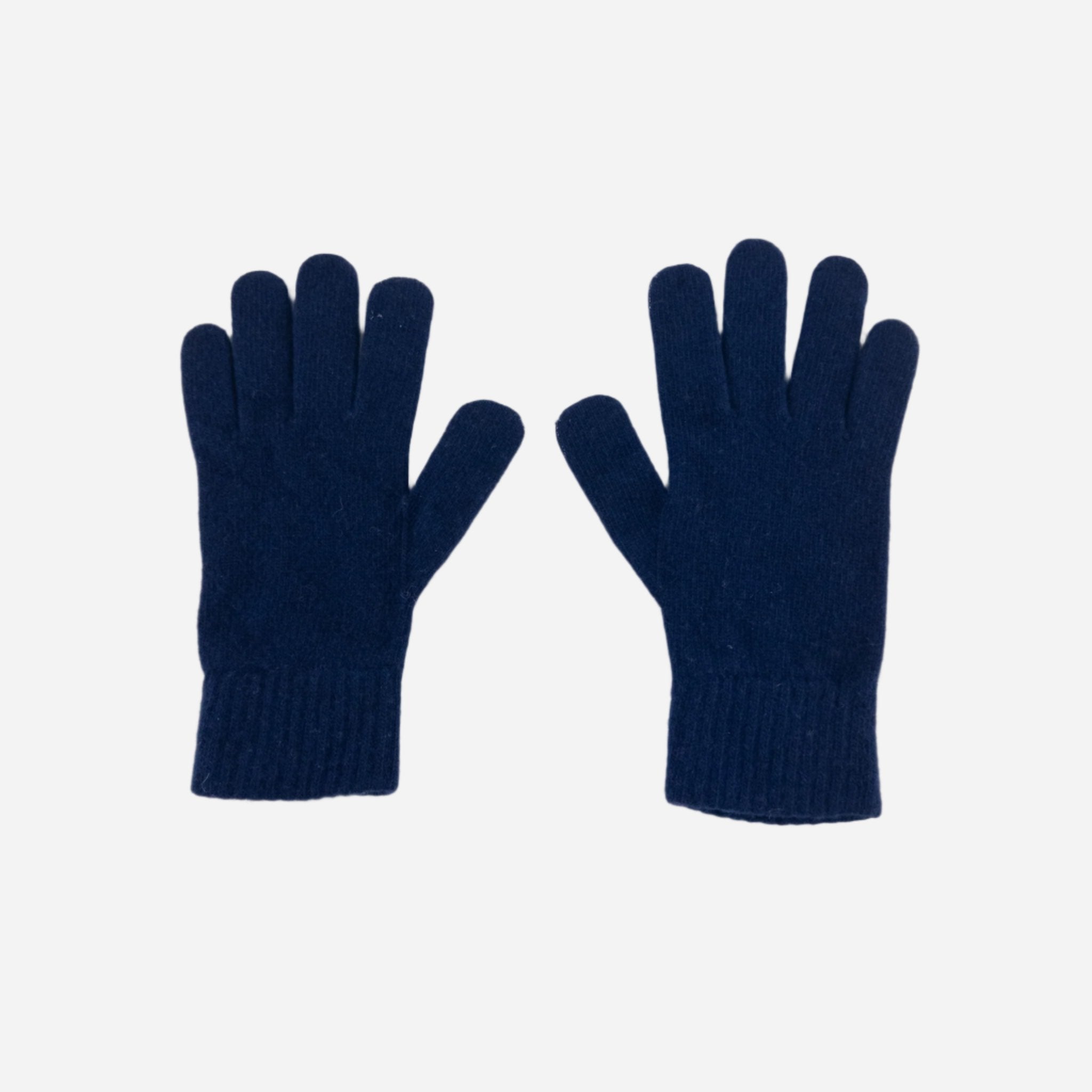 Navy Santacana Men’s Cashmere Blend Gloves - Big Bag NY